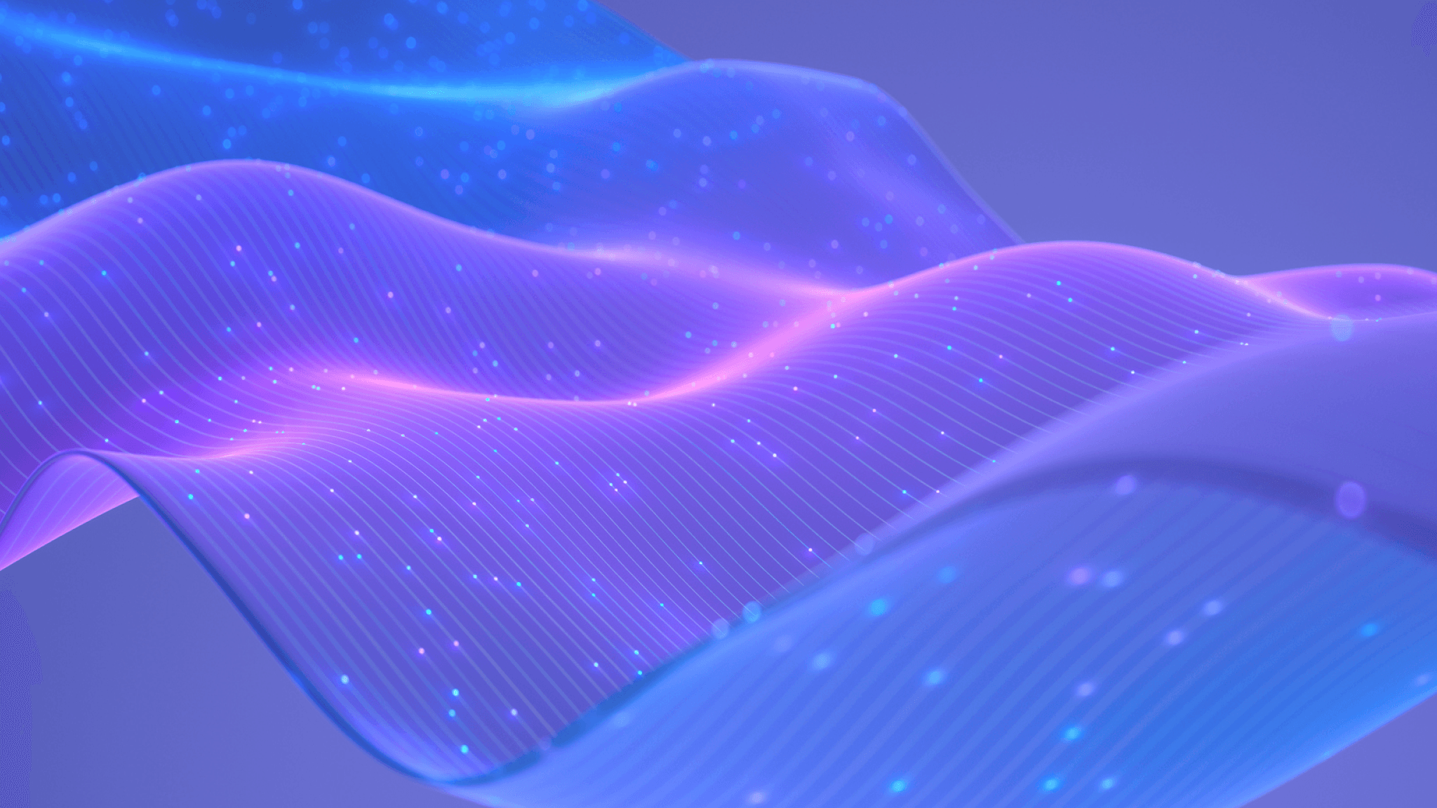 Abstract blue technology background with flowing lines
